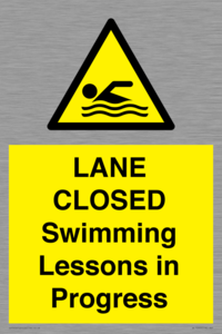 LANE CLOSED Swimming Lessons in Progress